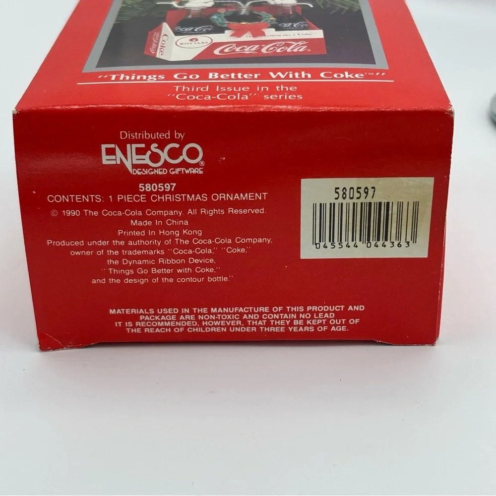 Vintage Coca-Cola Things Go Better Either Coke Six-Pack Ornament